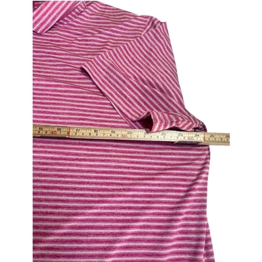 Nike TW Tiger Woods Dri-Fit Striped Polo Shirt Pink XL - Picture 10 of 11